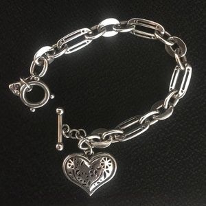 Brighton Heart Bracelet with Floral Cut Out